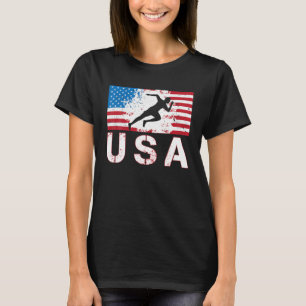 T-shirt USA Track and field team Drapeau américain US hom