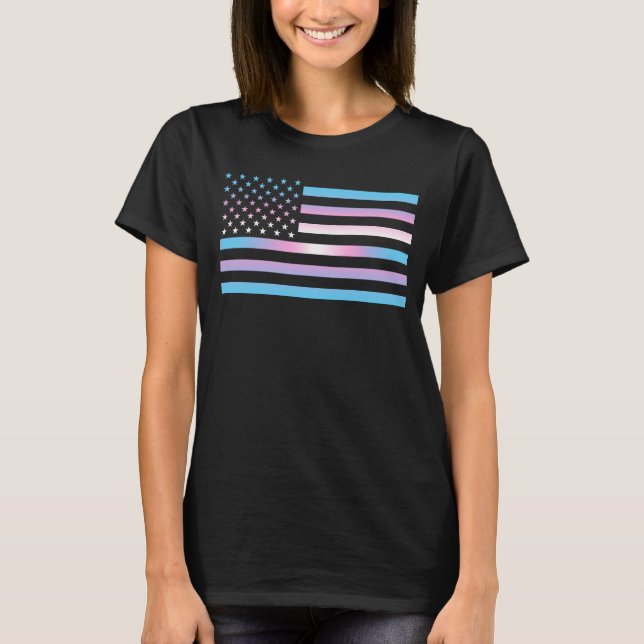 T-shirt USA Trans Pride Patriotic (Devant)