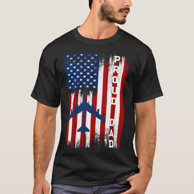 T-shirt Usafa Merch Fier de l'armée de l'air Papa Son oncl (Devant)