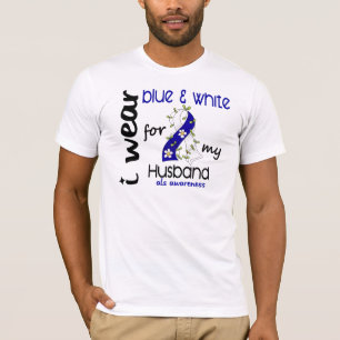 T-shirt Usage de SAL I bleu et blanc pour mon mari 43