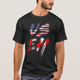 T-shirt USEH America Canada Drapeau drôle Américain Canadi