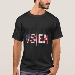 T-shirt Useh Us Eh Usa Flag Pride Canadien Canada