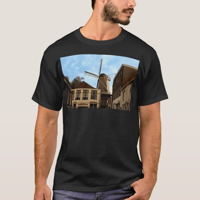 T-shirt Usine éolien néerlandaise. (Devant)
