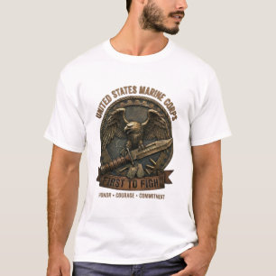T-shirt USMC Premier à Combattre Eagle et Couteau de Comba