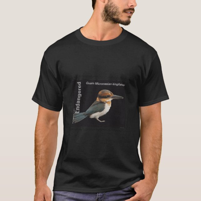 T-shirt Usps Espèces en voie de disparition Kingfisher ple (Devant)