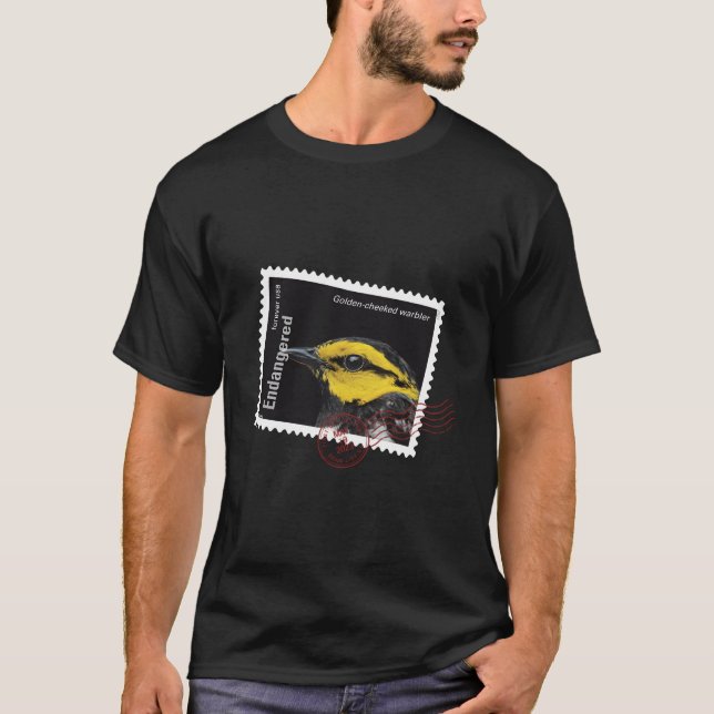 T-shirt Usps Espèces en voie de disparition Paruline à jou (Devant)