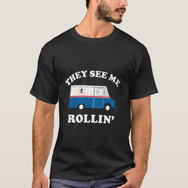 T-shirt Usps They See Me Rollin' (Devant)