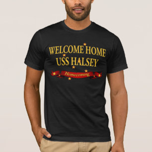 T-shirt USS à la maison bienvenu Halsey