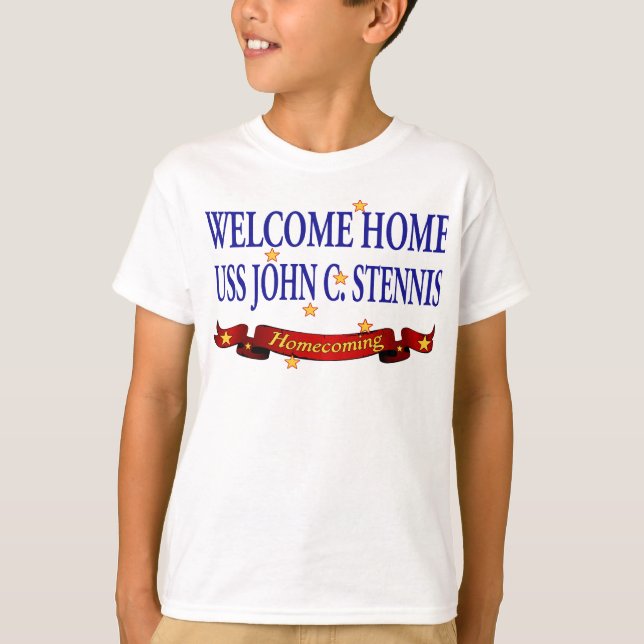 T-shirt USS à la maison bienvenu John C. Stennis (Devant)