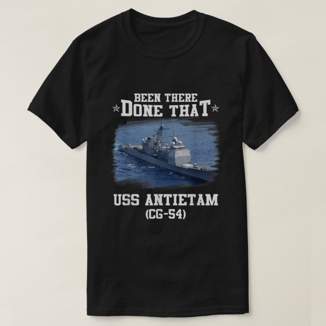 T-shirt USS Antietam CG4 Ticondéroga Classe Cruiser Père (Design devant)