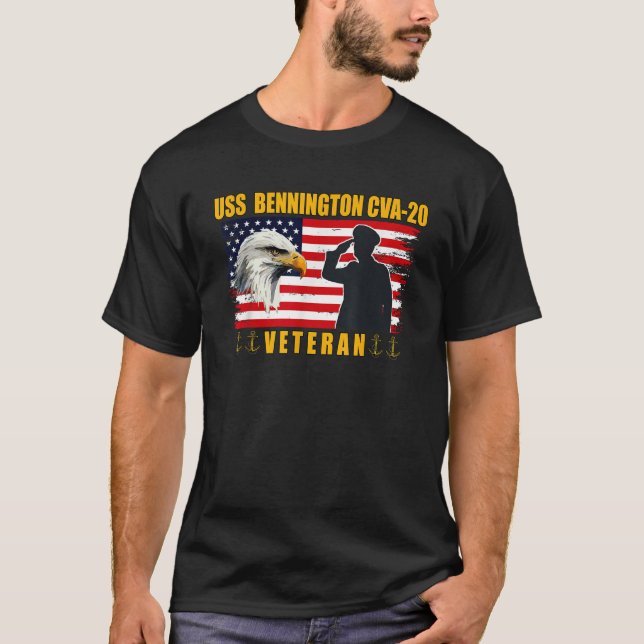 T-shirt USS Bennington CVA 20 porte-avions anciens combatt (Devant)