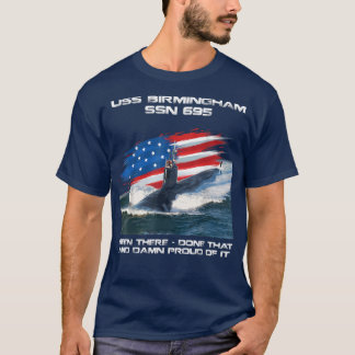 T-shirt USS Birmingham SSN-695 American Flag Submarine Vet