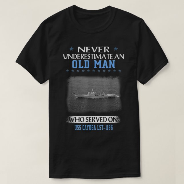 T-shirt USS Cayuga LST1186 Fête des anciens combattants Fê (Design devant)