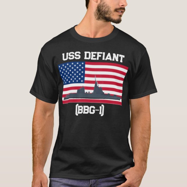 T-shirt USS Defiant (BBG-1) (Devant)