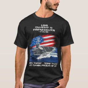 T-shirt USS Dwight D Eisenhower CVN 69 Avion Carrier Ve