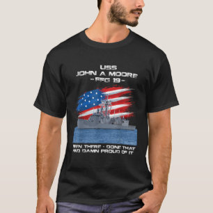T-shirt USS John A Moore FFG 19 Classe Frigate American Fl