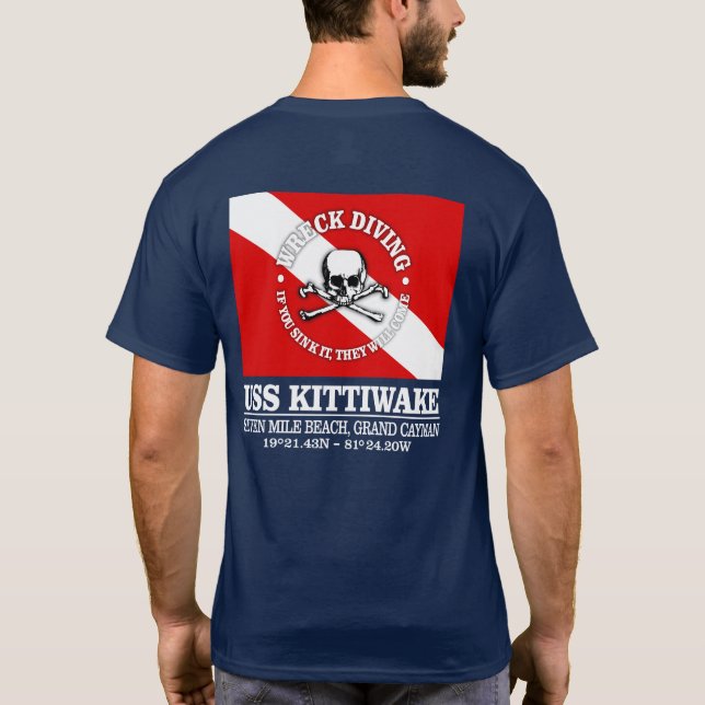 T-shirt USS Kittiwake (meilleures épaves) (Dos)