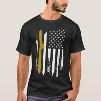 T-shirt USS Kitty Hawk CV-63 porte-avions American Fla