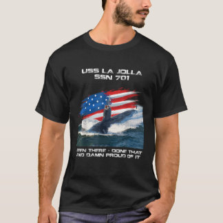 T-shirt USS La Jolla SSN 701 American Flag Sous-marin Vete
