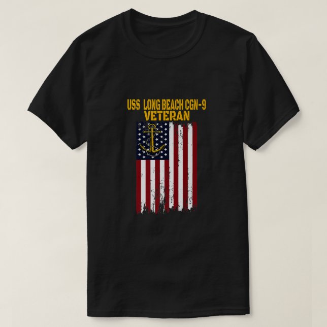 T-shirt USS Long Beach CGN-9 Cruiser Veterans Day Père (Design devant)