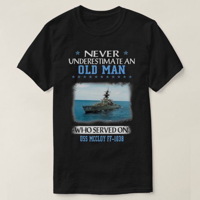T-shirt USS McCloy FF1038 Cadeau de la fête des anciens co (Design devant)