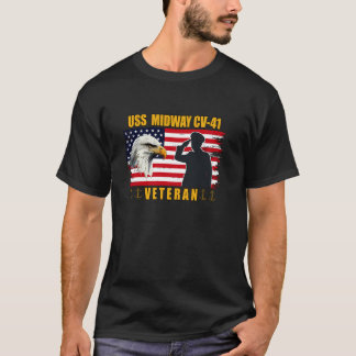 T-shirt USS Midway Aircraft Carrier Veterans Day Père Gr