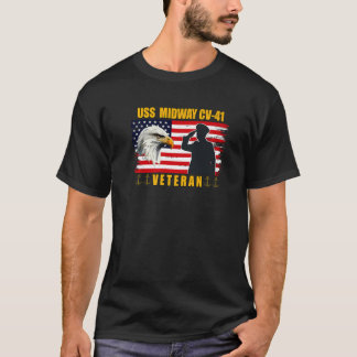 T-shirt USS Midway Aircraft Carrier Veterans Day Père Gr