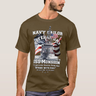 T-shirt USS Monsoon PC4 Bateau de patrouille côtière