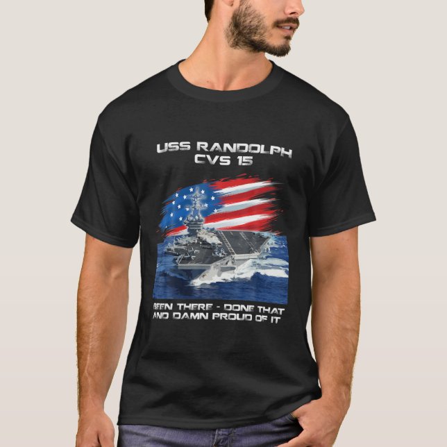 T-shirt USS Randolph CVS-15 Avion Transporteur Vétérinaire (Devant)