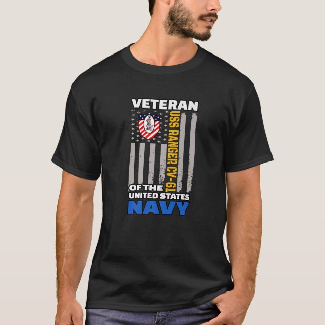 T-shirt USS Ranger CV-61 - Jour des anciens combattants de (Devant)
