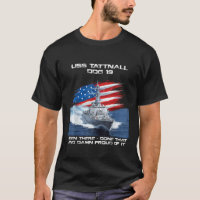 USS Tattnall DDG 19 Destroyer Ship USA Drapeau Vet