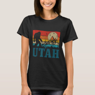 T-shirt Utah Bigfoot Vintage Montagnes Randonnée Camping C