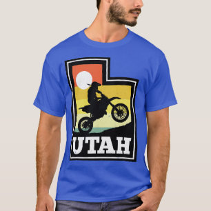 T-shirt Utah Dirt Bike Vintage Sunset State Forme