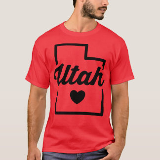 T-shirt Utah Love Outline Vintage