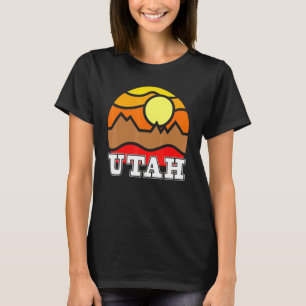 T-shirt Utah Retro Mountain Sunset Extérieur Vanlife Explo