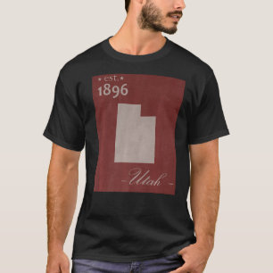 T-shirt Utah UT Carte Grunge État Vintage Graphisme Femmes
