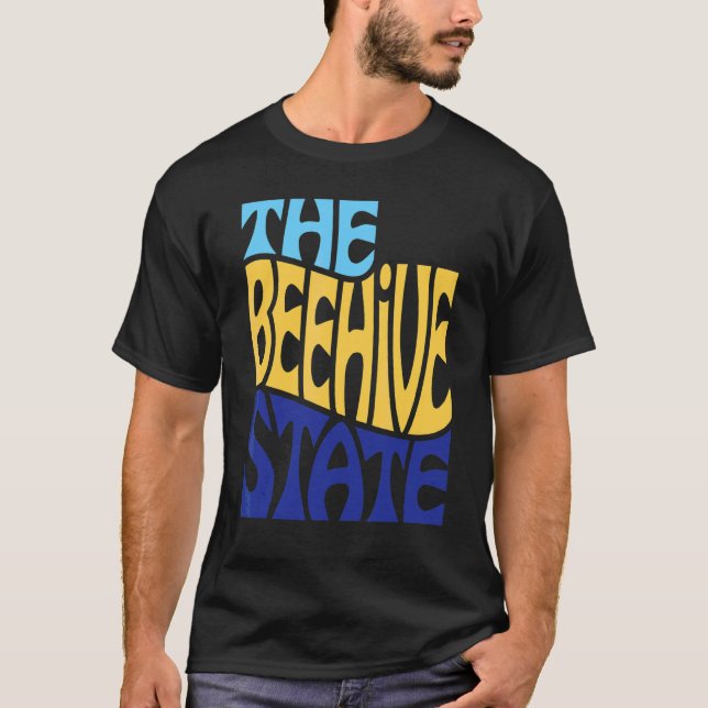 T-shirt Utah Ut Us State Shape Motto (Devant)