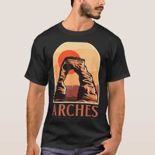 T-shirt Utah vintage rétro randonnée camping arches nation