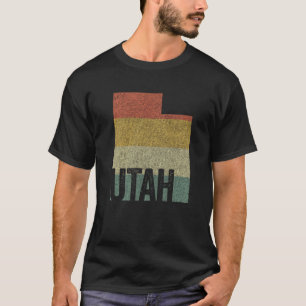 T-shirt Utah Vintage Retro Sunset Distressed State Map