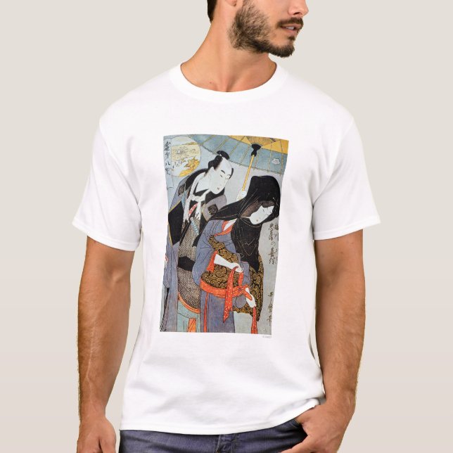 T-shirt Utamaro : Amants, 1797 (Devant)