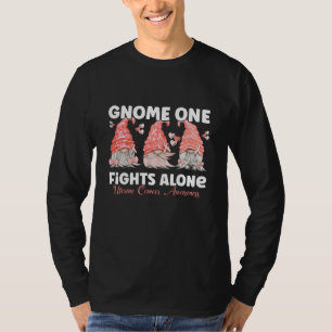 T-shirt Utérine Cancer Peach Ribbon Gnome