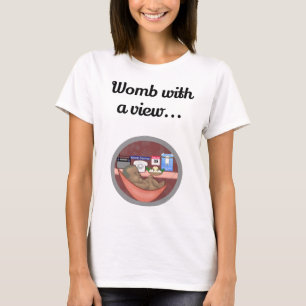 T-shirt Utérus avec un humour drôle de grossesse de vue,