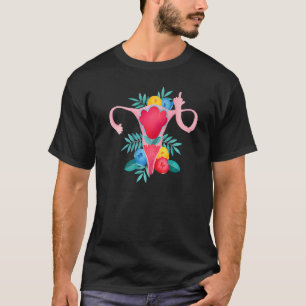T-shirt Uterus montre le féminisme féministe du doigt moye