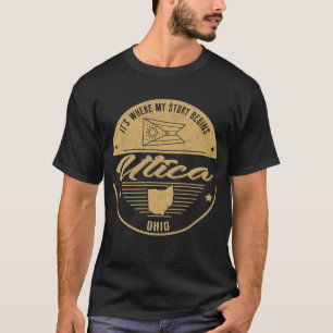 T-shirt Utica Ohio C'est là que commence mon histoire