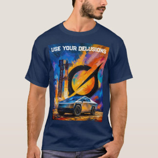 T-shirt Utilisez Vos Illusions Tesla Cybertruck Starship G