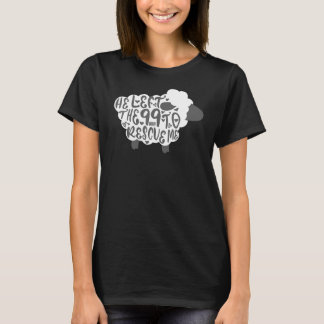 T-shirt V1 Il A Quitté Le 99 Moutons Bible Chrétienne Vers