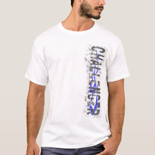T-shirt v2 bleu de Vert de challengeur
