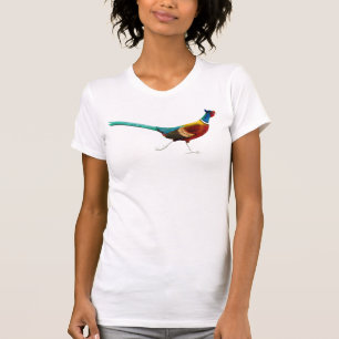 T-shirt V-Cou étranglé de faisan d'anneau
