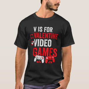 T-shirt V Est Pour Jeux Vidéos Contrôleurs Drôle Joueurs V