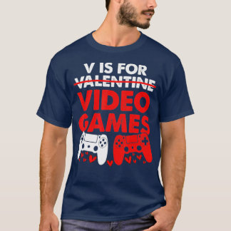 T-shirt V Est Pour Jeux Vidéos Garçon Hommes Cadeau Drôle